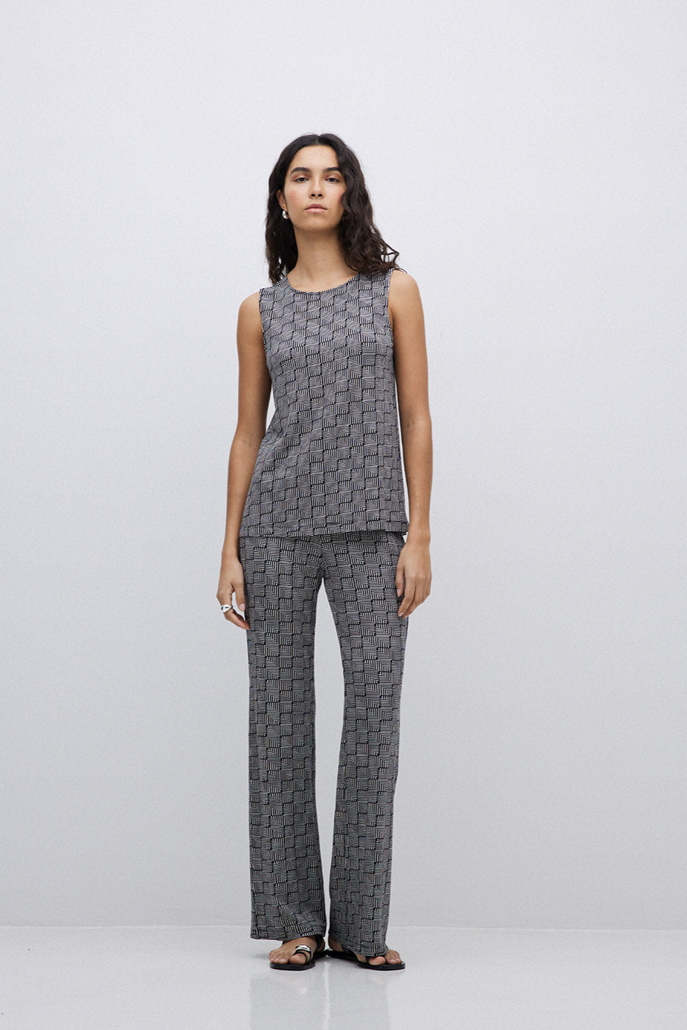Pantalón elástico estampado