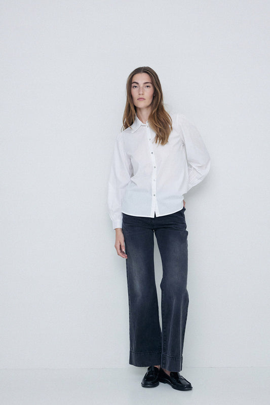 Vaquero wide leg oscuro