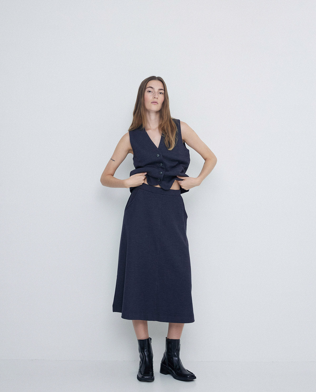 Falda piqué
